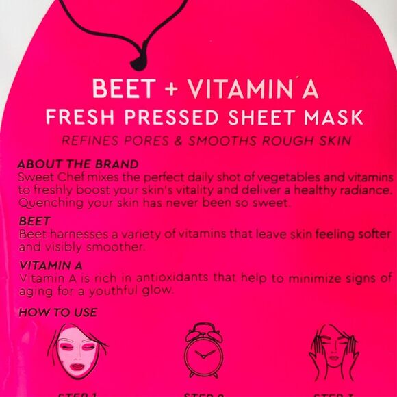 Sweet Chef Kale Ginger Beet Vitamin Fresh Pressed Sheet Mask 3 ct. New Sealed - Picture 13 of 13